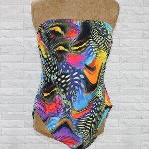 DIPPIN' DAISY'S Swimsuit One Piece Colorful Vibrant Swim Suit Plus Size 18